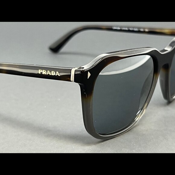 Prada Sunglasses PR02R-TKT3C2 Dark Havana 57mm Gray Lens Men's Italy Authentic - Picture 6 of 9